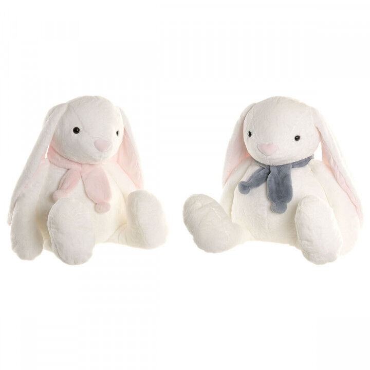 Jouet Peluche Home ESPRIT Crème Polyester Enfant Lapin (2 Unités)