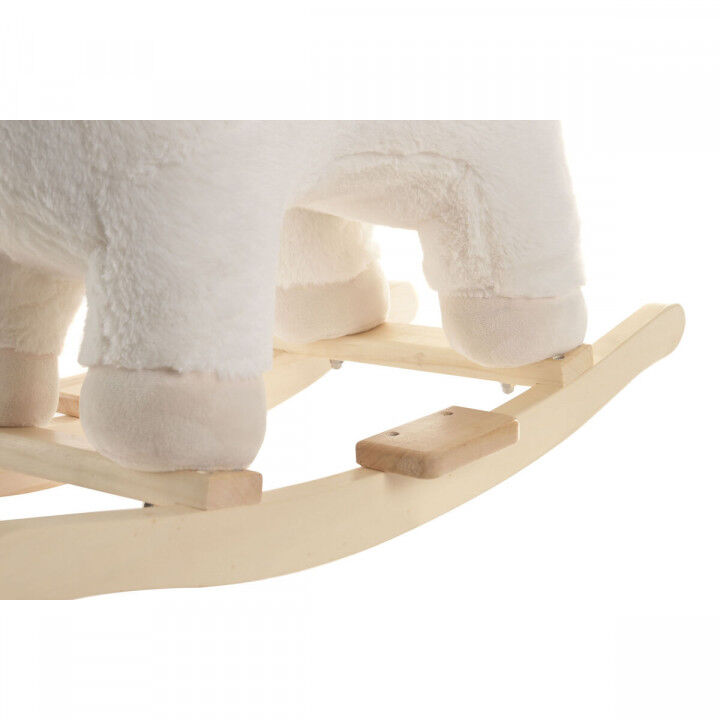 Sedia a Dondolo Home ESPRIT Bianco Naturale Pecora