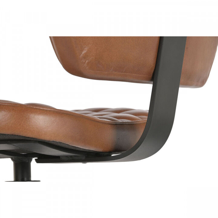 Sgabello Home ESPRIT Pelle Ferro