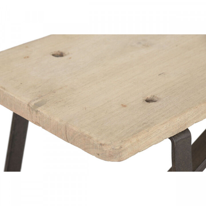 Bench Home ESPRIT Black Natural Iron Teak 152 X 41 X 46 CM