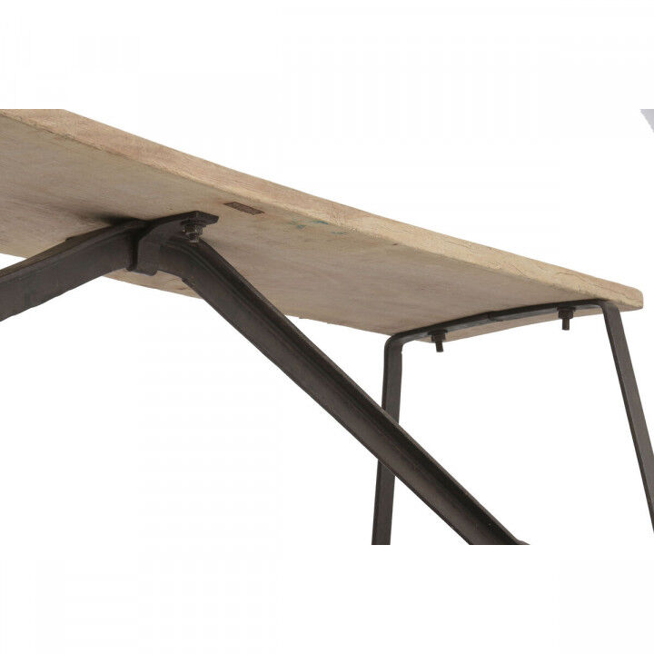 Banco Home ESPRIT Negro Natural Hierro madera de teca 152 X 41 X 46 CM