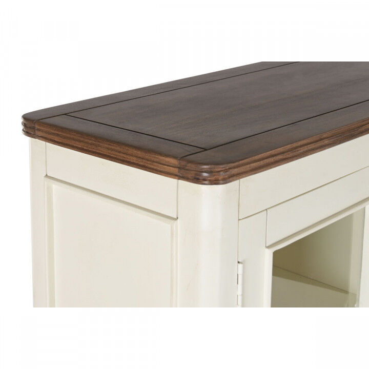 Stand Espositore Home ESPRIT Crema Marrone scuro Legno di mango Legno MDF 150 X 45 X 190 CM