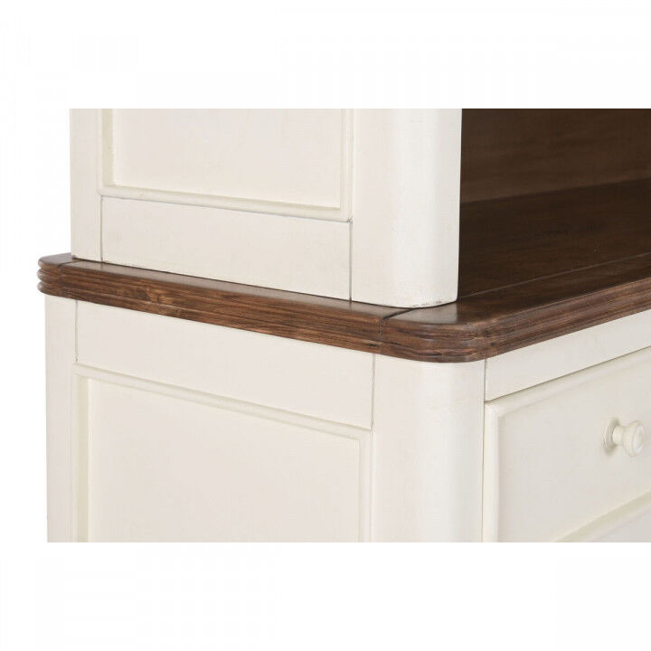 Vitrina Home ESPRIT Crema Marrón oscuro Madera de mango Madera MDF 150 X 45 X 190 CM