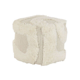 Reposapiés Home ESPRIT Beige Boho 45 x 45 x 45 cm