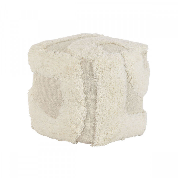 Repose-pied Home ESPRIT Beige Boho 45 x 45 x 45 cm