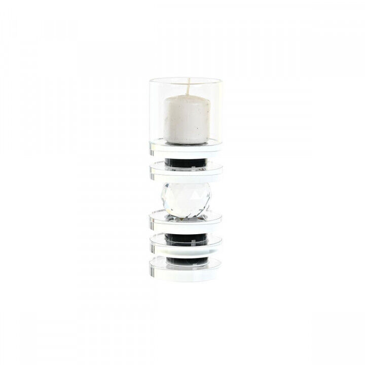 Portacandele DKD Home Decor Azzurro Nero Cristallo 6 x 6 x 16 cm