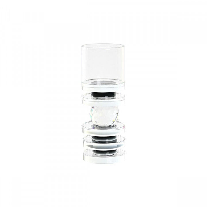 Candleholder DKD Home Decor Blue Black Crystal 6 x 6 x 16 cm