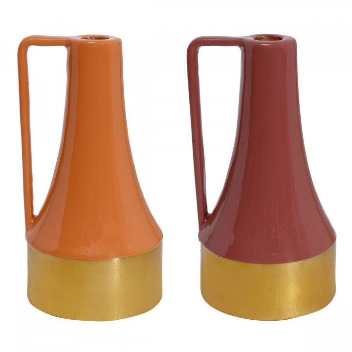 Portacandele DKD Home Decor Metallo Laccato (11 x 11 x 20 cm) (2 Unità)