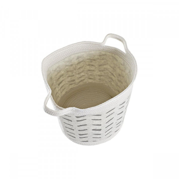 Korb-Set DKD Home Decor Weiß Grau 35 x 35 x 40 cm 3 Stücke