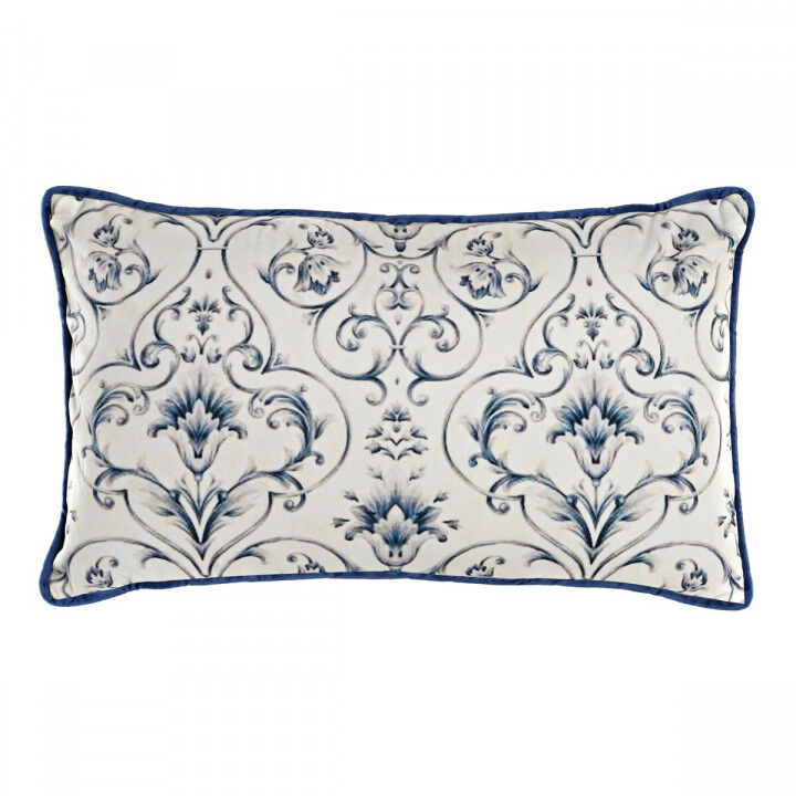Cushion DKD Home Decor Blue 50 x 10 x 30 cm Flowers
