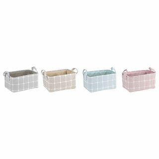 Caja Decorativa DKD Home Decor Poliéster EVA (35 x 25 x 18 cm) (4 Unidades)