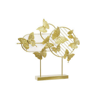 Decoratieve figuren DKD Home Decor Gouden Metaal Vlinders (63 x 9 x 58,4 cm)