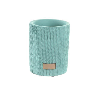 Vaso DKD Home Decor Verde Cemento 8 x 8 x 10 cm