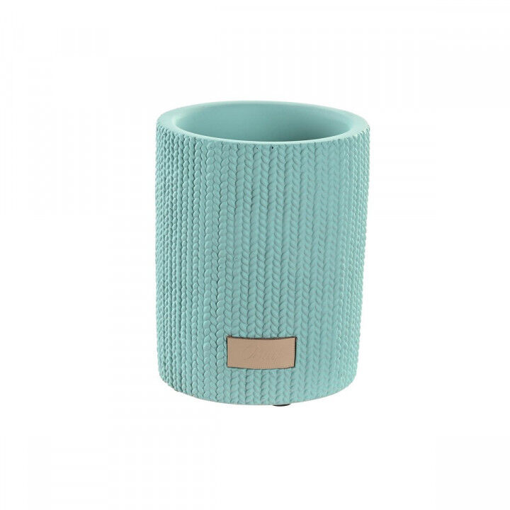 Glass DKD Home Decor Green Cement 8 x 8 x 10 cm