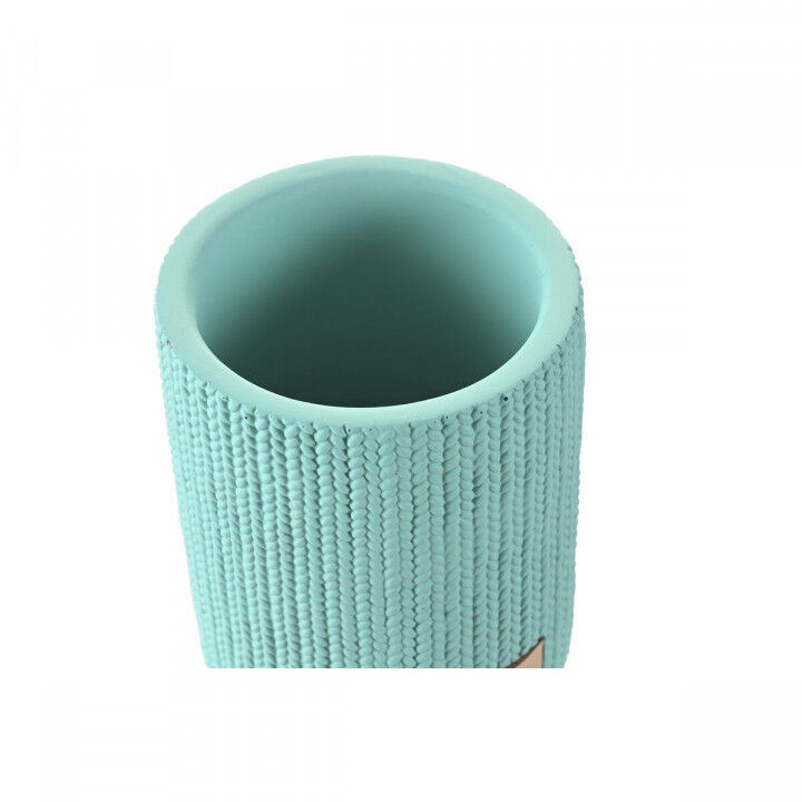 Bicchiere DKD Home Decor Verde Cemento 8 x 8 x 10 cm