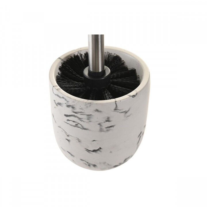 Brosse de salle de wc DKD Home Decor Noir Ciment Blanc 10 x 10 x 36 cm