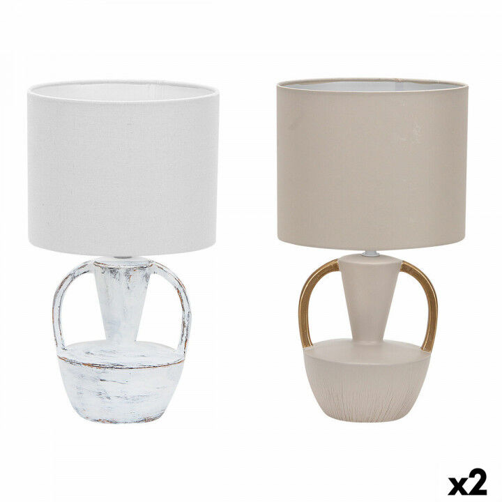 Lampada da tavolo DKD Home Decor Ceramica Poliestere 50 W (20 x 20 x 35 cm) (2 Unità)