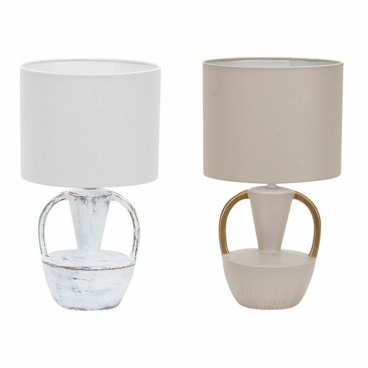 Lámpara de mesa DKD Home Decor Cerámica Poliéster 50 W (20 x 20 x 35 cm) (2 Unidades)