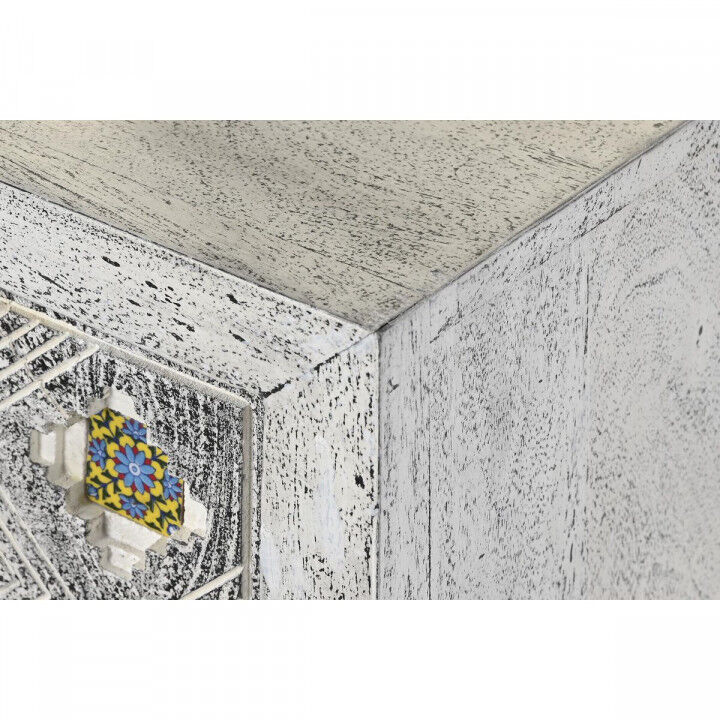 Tv-meubel DKD Home Decor Wit Beige Grijs Multicolour Keramisch Mangohout 130 x 40 x 56 cm