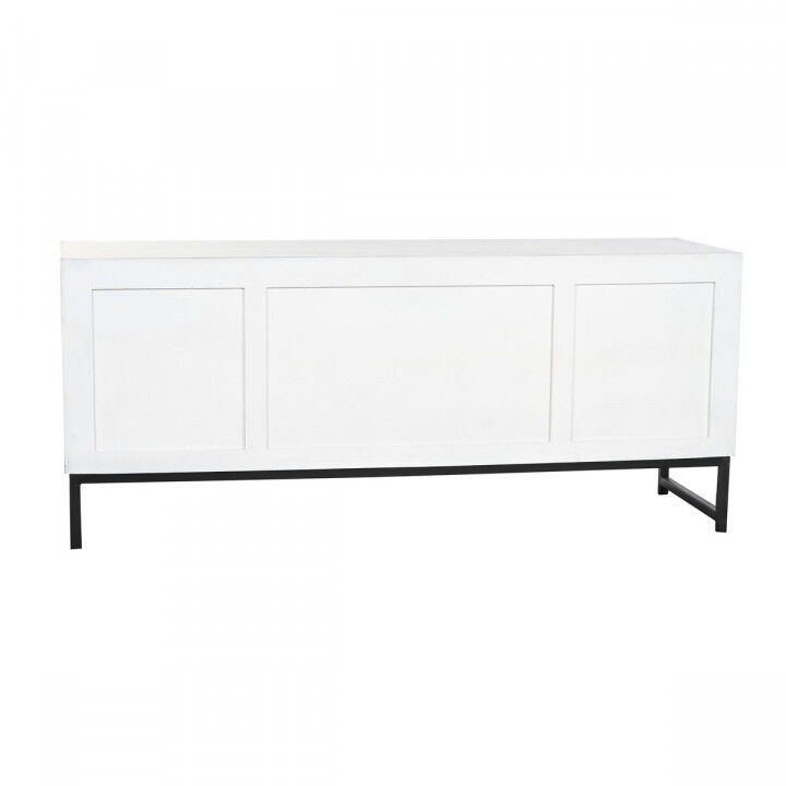 Mueble de TV DKD Home Decor Blanco Beige Gris Multicolor Cerámica Madera de mango 130 x 40 x 56 cm