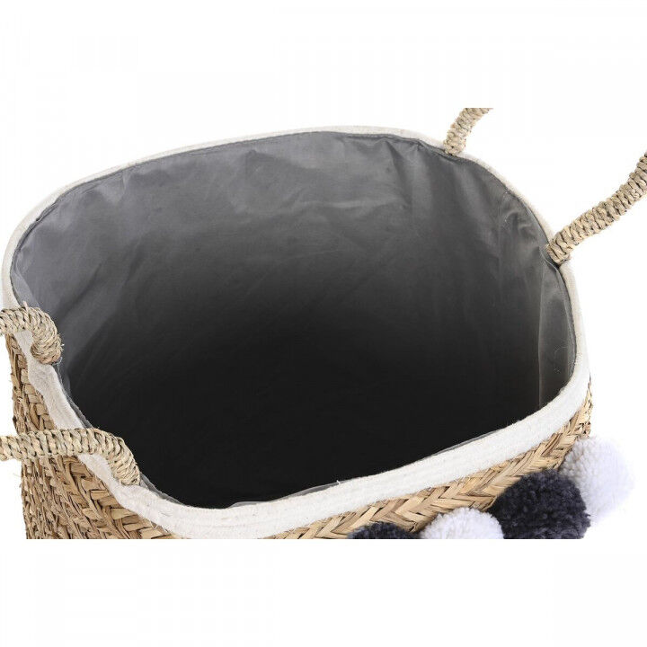 Basket spelset DKD Home Decor Natuurlijke Vezel Pompons 40 x 40 x 35 cm 41 x 37 x 36 cm