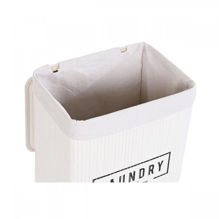 Juego de Cestos DKD Home Decor Blanco Bambú 40 x 30 x 46 cm 5 Piezas
