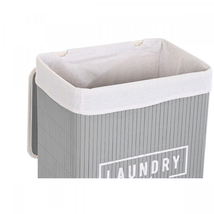 Korbsatz DKD Home Decor Dunkelgrau Bambus 40 x 30 x 46 cm 5 Stücke