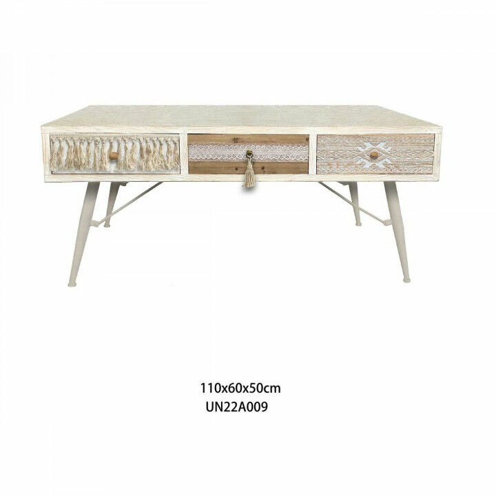Hoofdtafel DKD Home Decor Spar Katoen (110 x 60 x 50 cm)