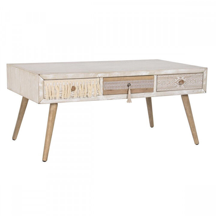 Table Basse DKD Home Decor Sapin Coton (110 x 60 x 50 cm)