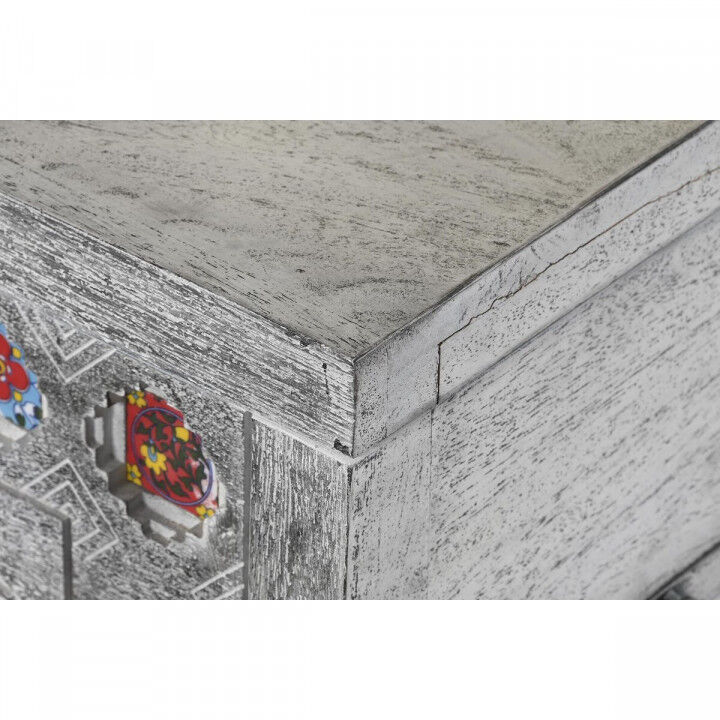 Truhe DKD Home Decor aus Keramik Grau Weiß Mango-Holz (116 x 40 x 50 cm)