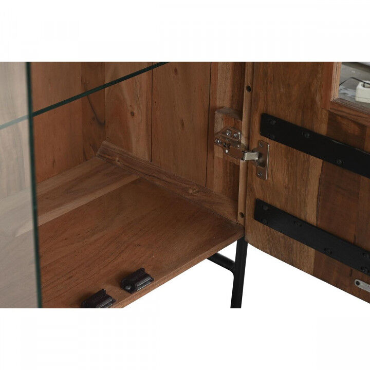 Displayständer DKD Home Decor 80 x 40 x 197 cm Kristall Aluminium Akazienholz