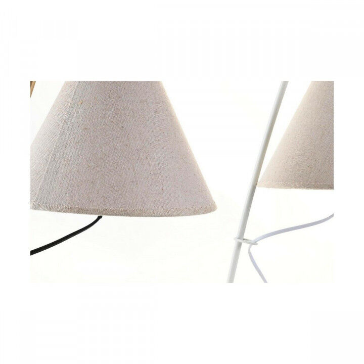 Desk lamp DKD Home Decor Golden Metal Linen White 50 W Modern (25 x 31 x 57 cm) (2 Units)