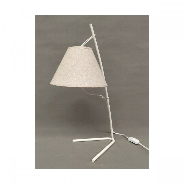 Bureaulamp DKD Home Decor Gouden Metaal Linnen Wit 50 W Modern (25 x 31 x 57 cm) (2 Stuks)