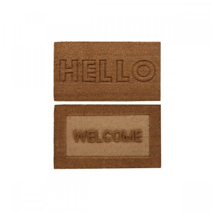 Paillasson DKD Home Decor Marron Caoutchouc Coco (75 x 45 x 2,3 cm) (2 Unités)