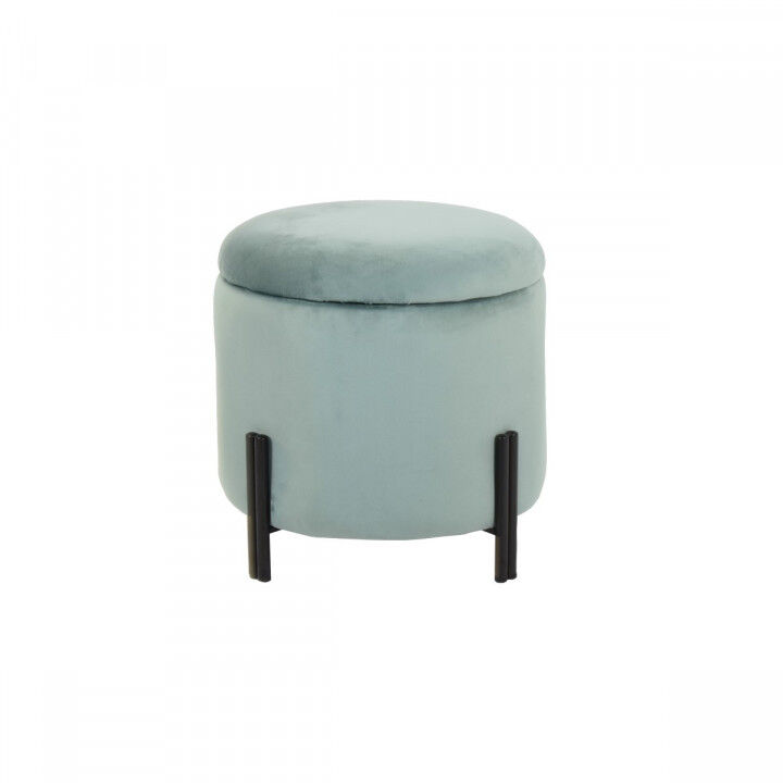 Fußstütze DKD Home Decor Metall türkis Polyester (42 x 42 x 42 cm)