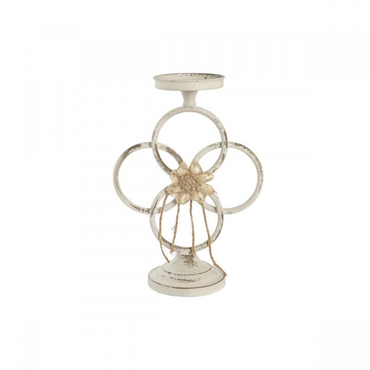 Kaarshouder DKD Home Decor 24 x 13 x 34 cm Metaal Wit