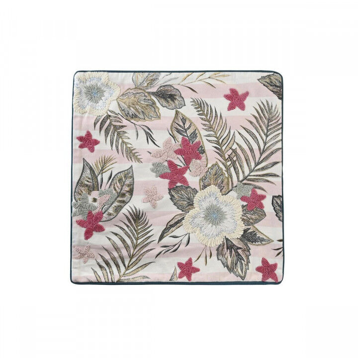 Kissenbezug DKD Home Decor Rosa grün Tropical 50 x 1 x 50 cm