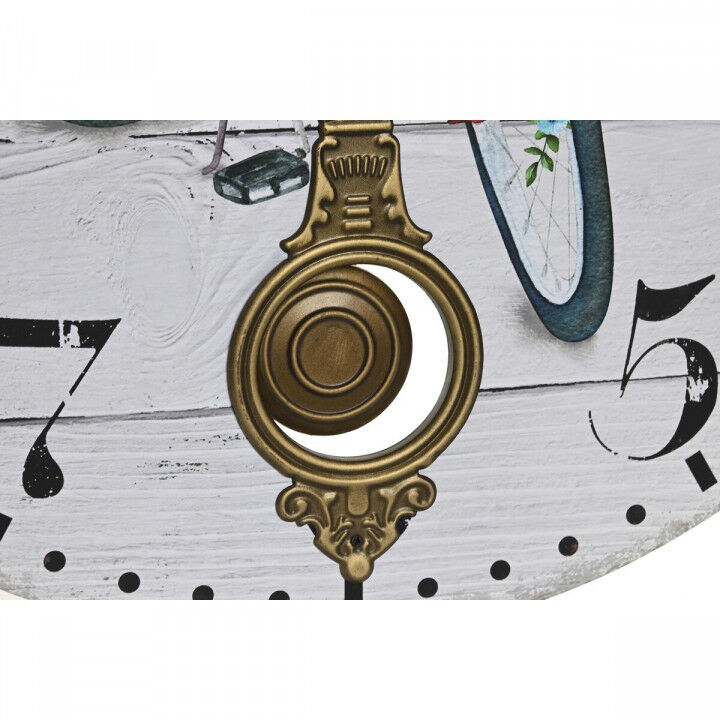 Reloj de Pared DKD Home Decor Bicicleta Metal Multicolor Madera MDF (2 Unidades) (58 x 4 x 58 cm)