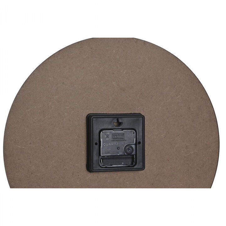 Reloj de Pared DKD Home Decor Negro Multicolor Flores Moderno Madera MDF (34 x 4 x 34 cm) (3 Unidades)