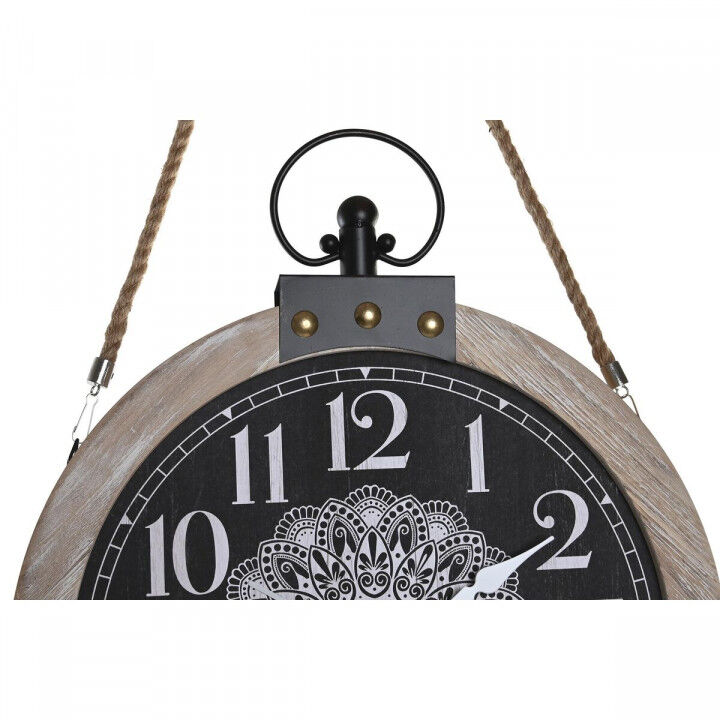 Reloj de Mesa DKD Home Decor Blanco Negro Mandala (2 Unidades)