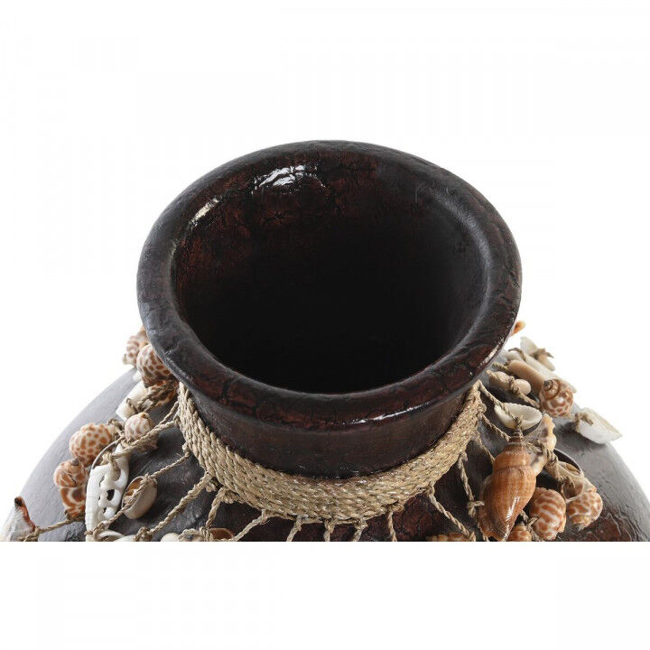 Vaso DKD Home Decor Multicolore Bambù Conchiglie 30 x 30 x 32 cm (2 Unità)