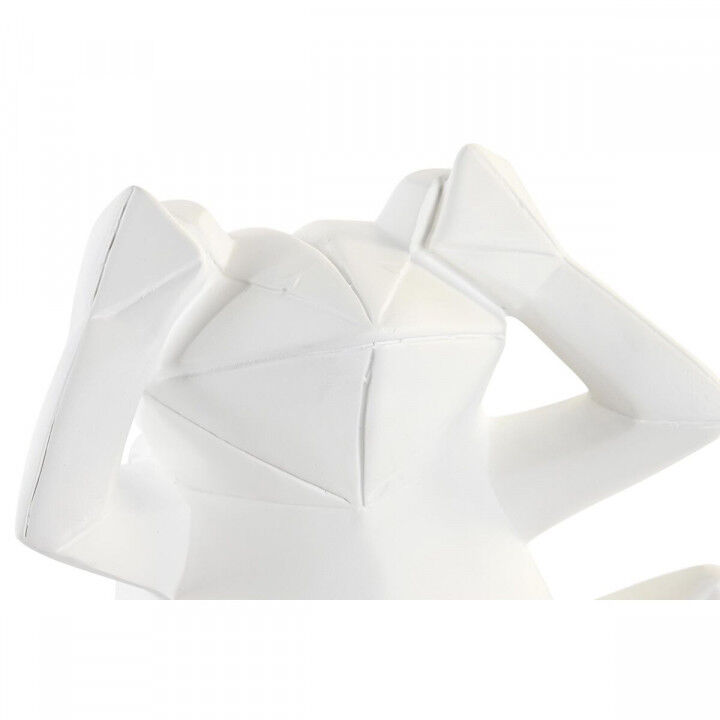Statua Decorativa DKD Home Decor 18,5 x 13 x 17,8 cm Bianco Rana (3 Unità)