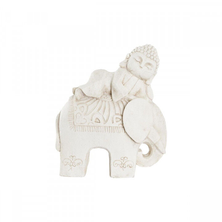 Figura Decorativa DKD Home Decor Acabado envejecido Elefante Blanco Oriental Magnesio (42 x 24 x 46 cm)