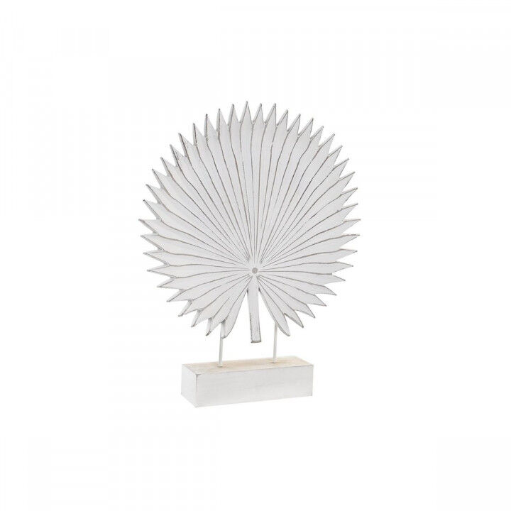 Decorative Figure DKD Home Decor 36 x 7 x 46 cm White Tropical Leaf of a plant