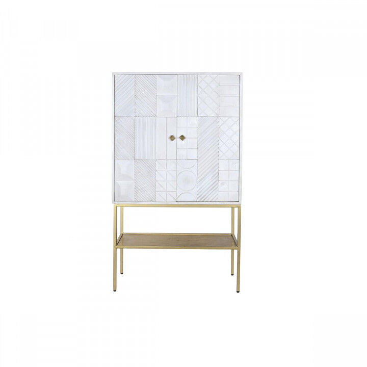 Credenza DKD Home Decor Bianco Dorato Metallo Legno di mango 91 x 44 x 152 cm