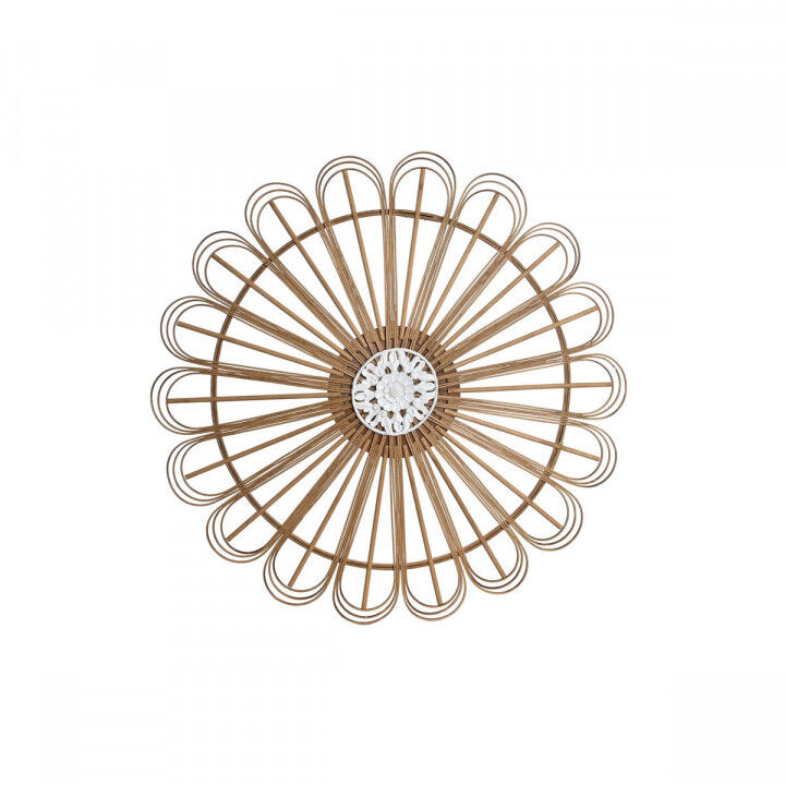 Decoración de Pared DKD Home Decor Blanco Marrón Natural Urbano 70 x 1.5 x 70 cm 70 x 1,5 x 70 cm 73 x 1,5 x 73 cm