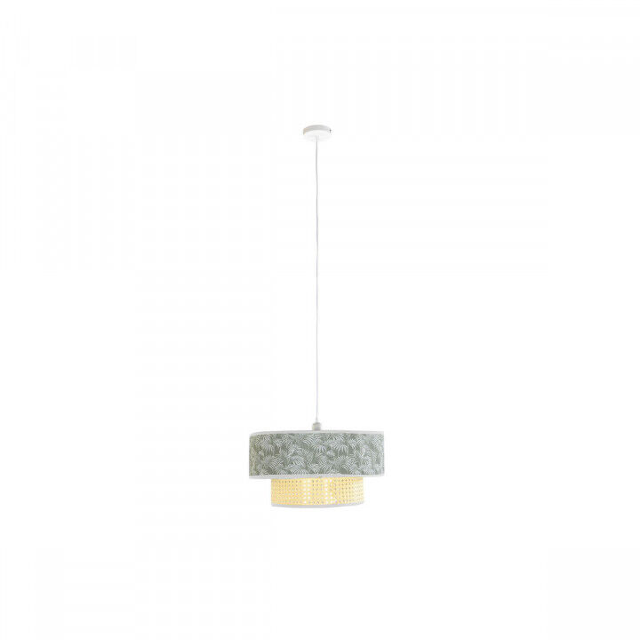 Lampadario DKD Home Decor Naturale Nero Poliestere Bianco Verde 40 W 50 W (46 x 46 x 25 cm)