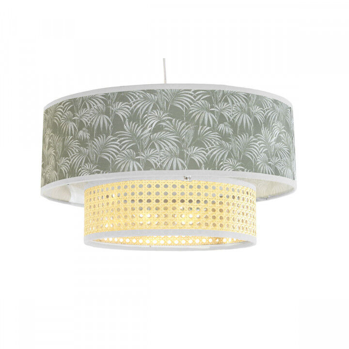 Lampadario DKD Home Decor Naturale Nero Poliestere Bianco Verde 40 W 50 W (46 x 46 x 25 cm)