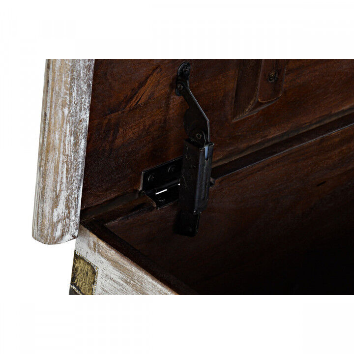 Coffre DKD Home Decor Métal Bois de manguier 80 x 40 x 45 cm