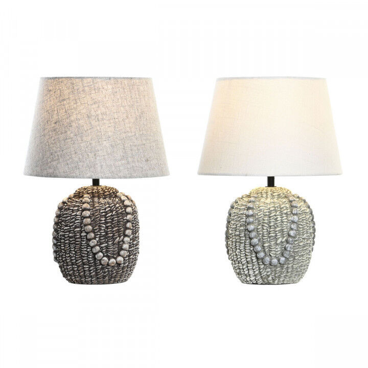 Bureaulamp DKD Home Decor Zwart Stof Polyester Groen Keramiek 220 V 50 W (24 x 24 x 34 cm) (2 Stuks)